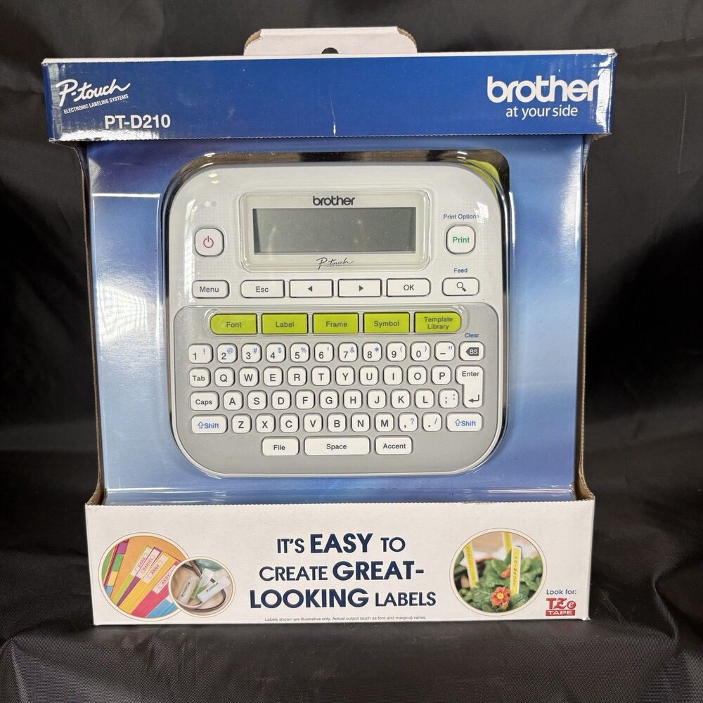Brother PTD210 P-Touch Easy Compact Label Maker - White With Two Tape Refills - Picture 2 of 11